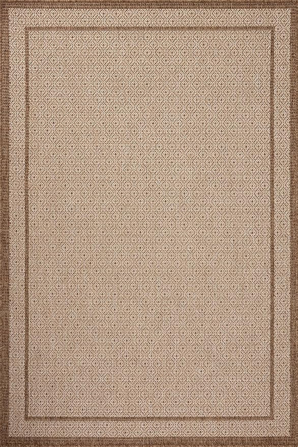 Loloi II Merrick Collection MER-05 Chestnut/Oatmeal 5' x 7'-7" Indoor/Outdoor Area Rug | Amazon (US)