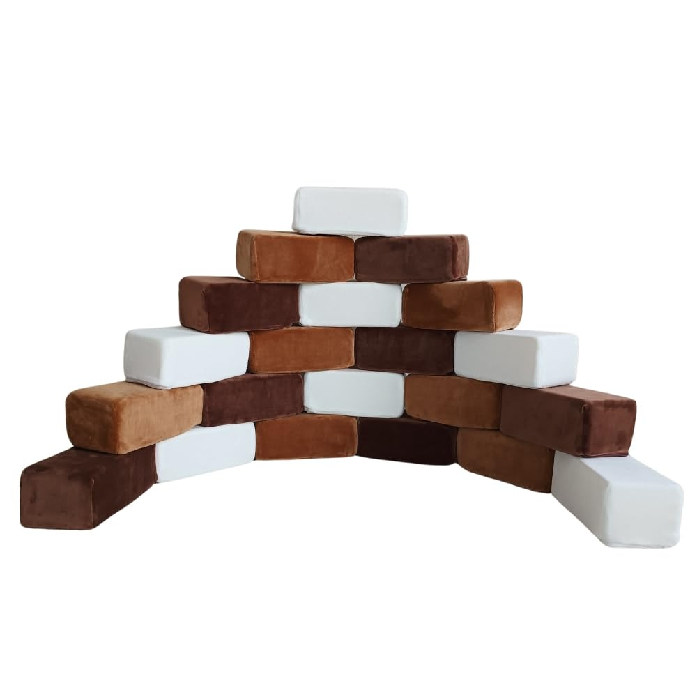 Wonder Space Plush Foam Blocks - Nursery Building & Stacking Toys for Toddlers Boys & Girls, Soft... | Amazon (US)