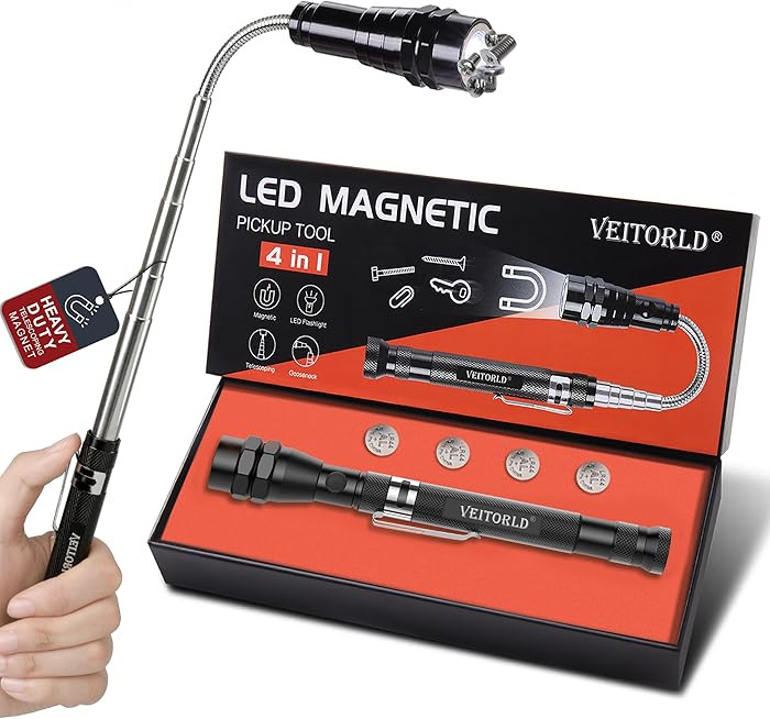 VEITORLD Gifts for Dad Men from Daughter Son Wife, Fathers Day, Extendable Magnetic Flashlight, T... | Amazon (US)