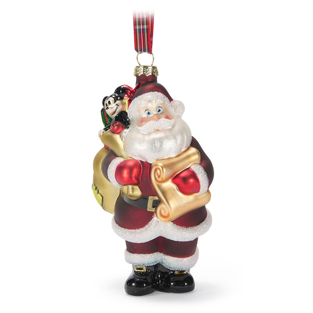 Santa Claus Glass Ornament | Disney Store
