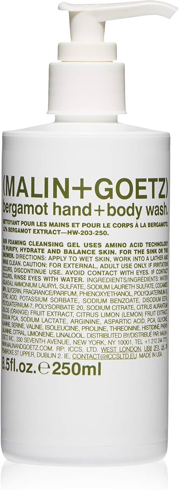 Malin + Goetz Essential Bergamot Hand + Body Wash—purifying, hydrating hand + body wash for men... | Amazon (US)