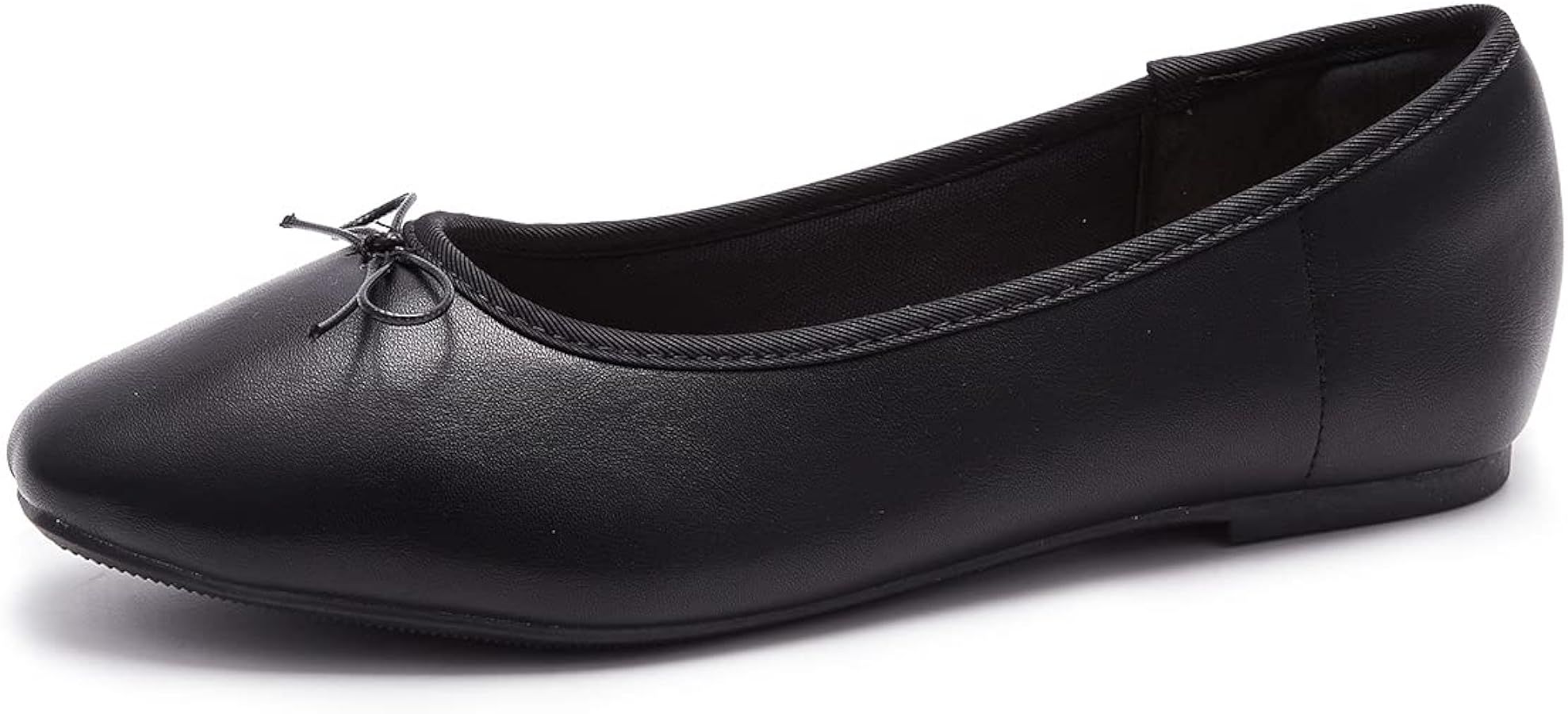 Women's Round Toe Ballet Flats Comfortable Bow Dressy Flats Shoes for Women | Amazon (US)