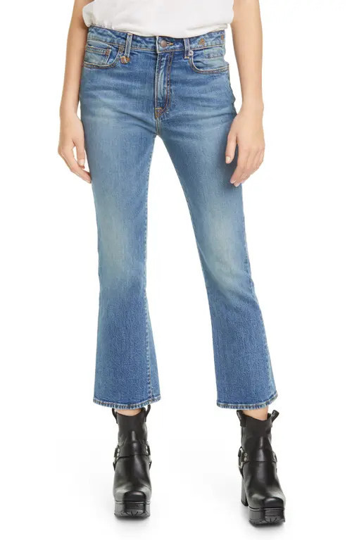 R13 High Waist Kick Fit Crop Jeans in Jasper Stretch at Nordstrom, Size 27 | Nordstrom