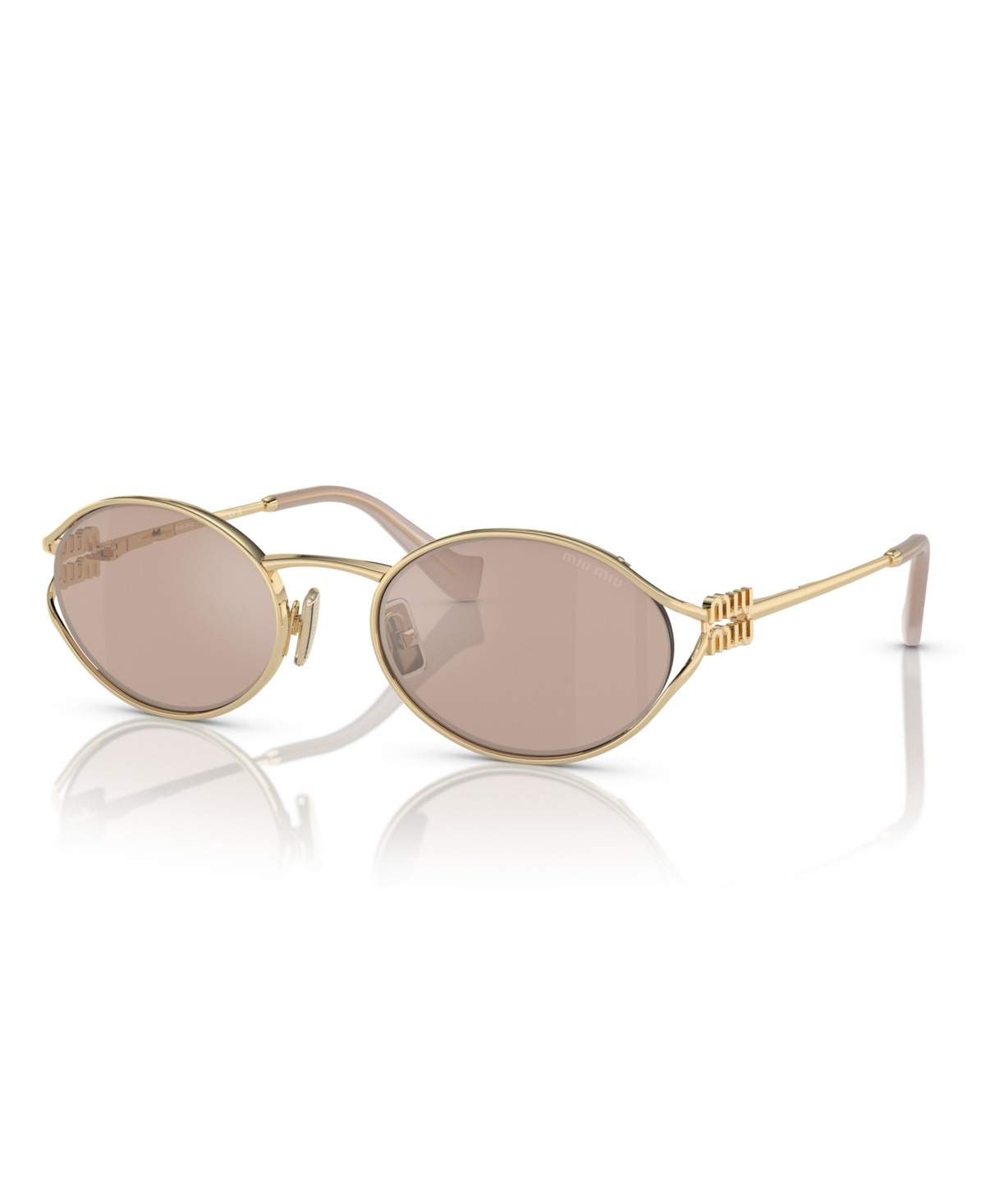 Miu Miu Women's Oval Metal Sunglasses, MU52YS - Pale Gold | Macy's