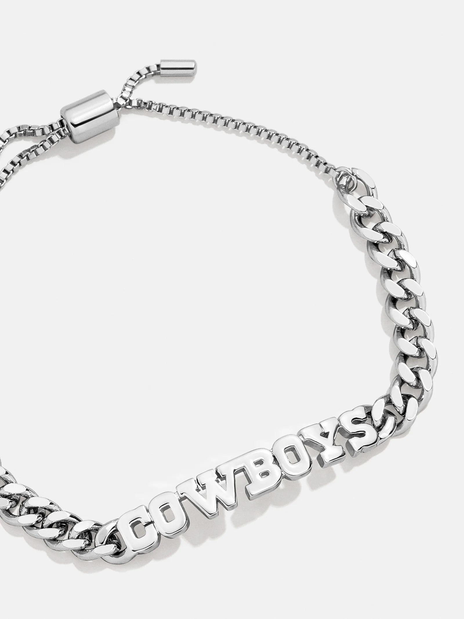 Dallas Cowboys NFL Silver Curb Chain Bracelet | BaubleBar (US)