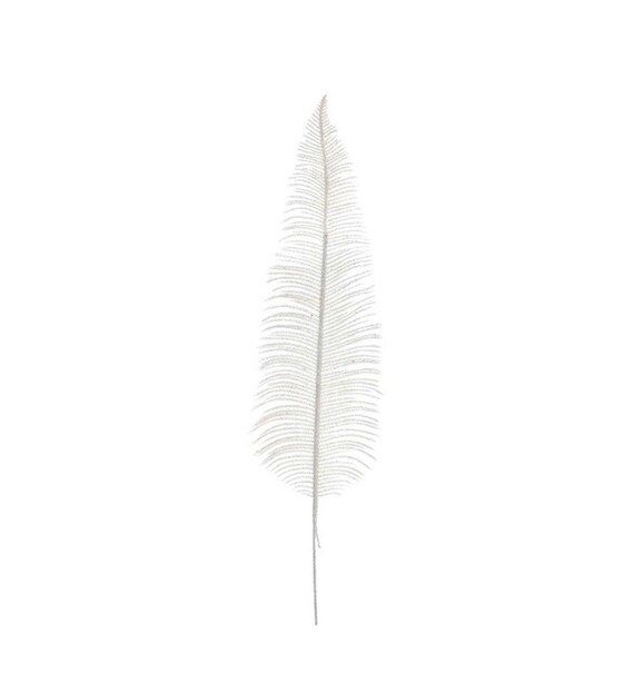 Large Glitter Feather Decoration 60cm Pack of 3 White | Etsy (US)