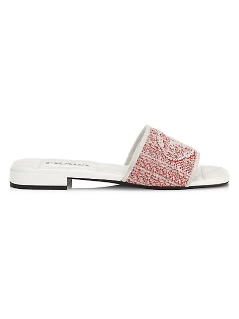 Logo Jacquard Slide Sandals - Prada Slides | Saks Fifth Avenue