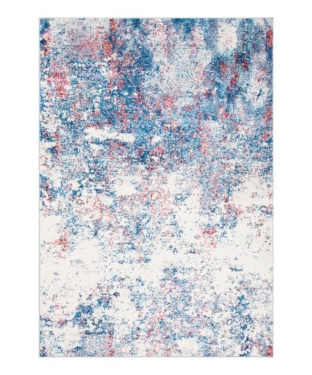 Navy & Red Distressed Bria Brentwood Rug | Zulily
