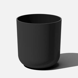 Veradek Kona 20 in. Round Black Plastic Planter KNV20B | The Home Depot
