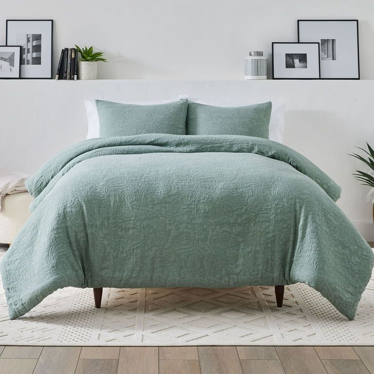 Better Homes & Gardens 3-Piece Sage Floral Comforter Set, Full/Queen | Walmart (US)