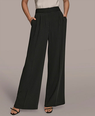 Women's Pinstripe Wide Leg Pants | Macy's