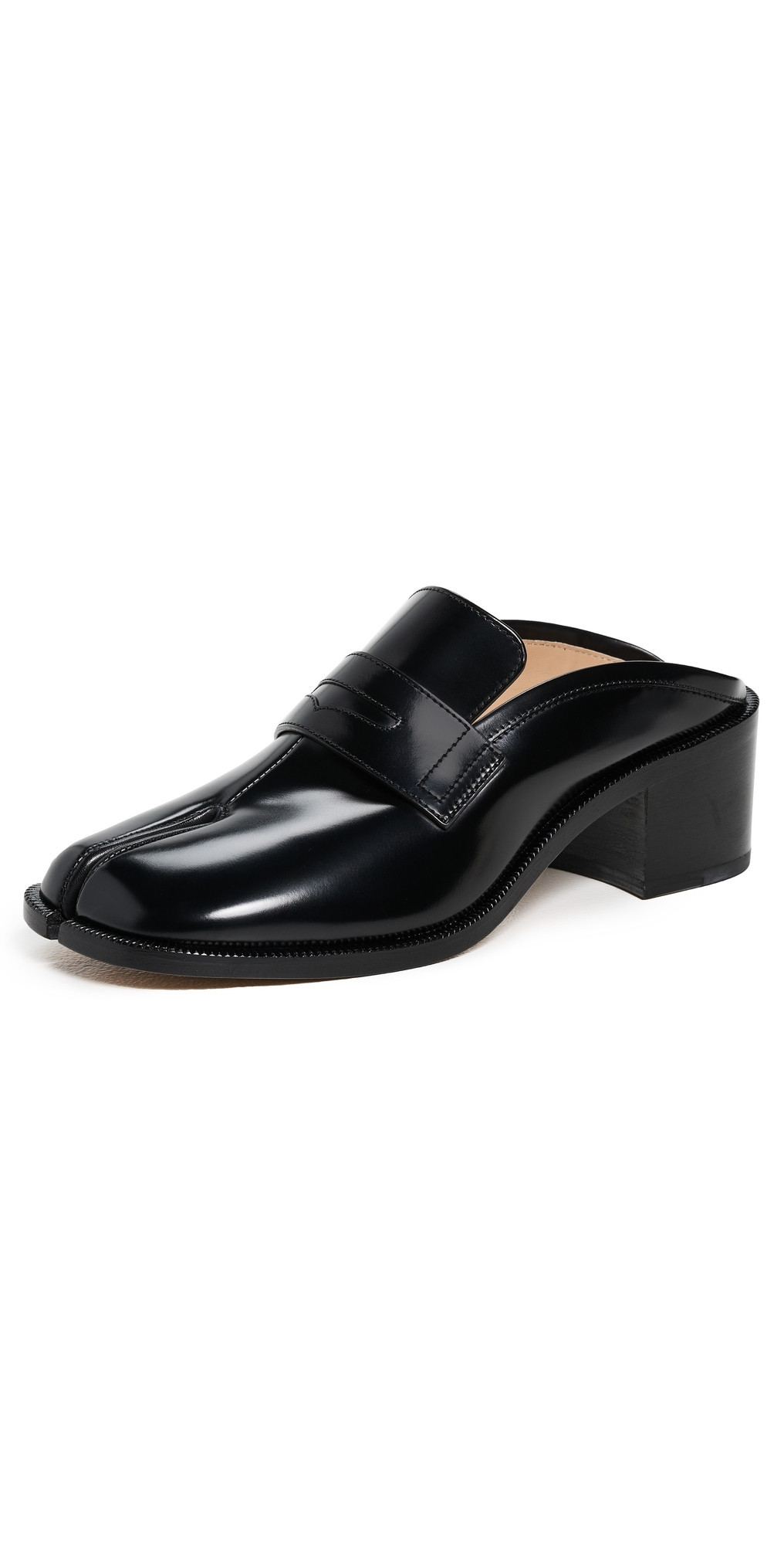 Maison Margiela Tabi City Loafer Mules 55mm Black 37 | Shopbop
