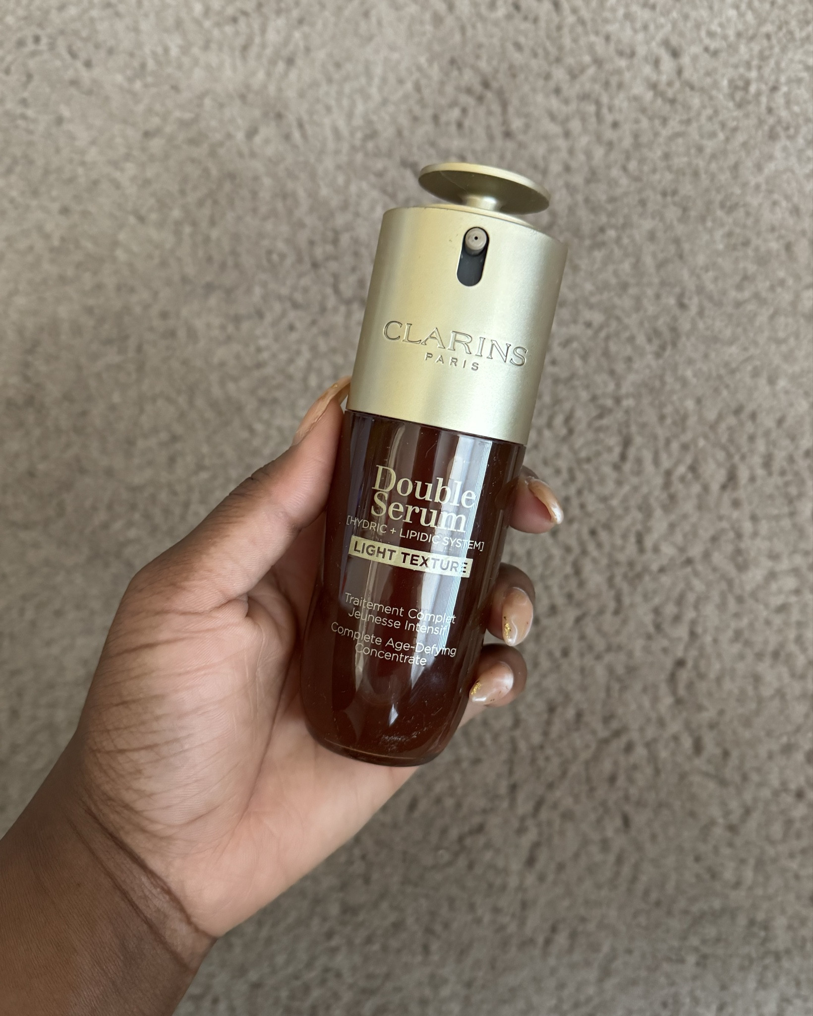 My favorite serum from Clarins! The anti-aging double serum is available now in a 50% lightweight texture for a bare skin finish. Ideal for all ages, all genders, all ethnicities, all skin types - even the most sensitive skin.

#LTKWatchNow #LTKBeauty