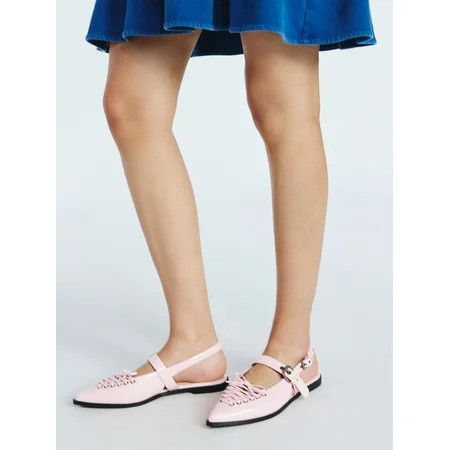 Scoop Women s Patent Faux Leather Corset Flats | Walmart (US)