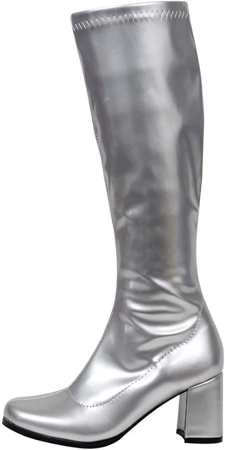 GOGO Boots for Women, Knee High Boots, PU Leather Zip Ladies Party Dance Shoes | Amazon (US)