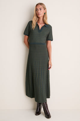 Evergreen Knit Maude Polo Dress | Tuckernuck (US)