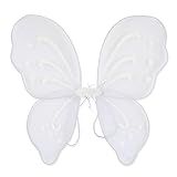 Beistle 2 Piece White Nylon Fabric Fairy Wings With Elastic Armbands – Halloween Costume Dress ... | Amazon (US)