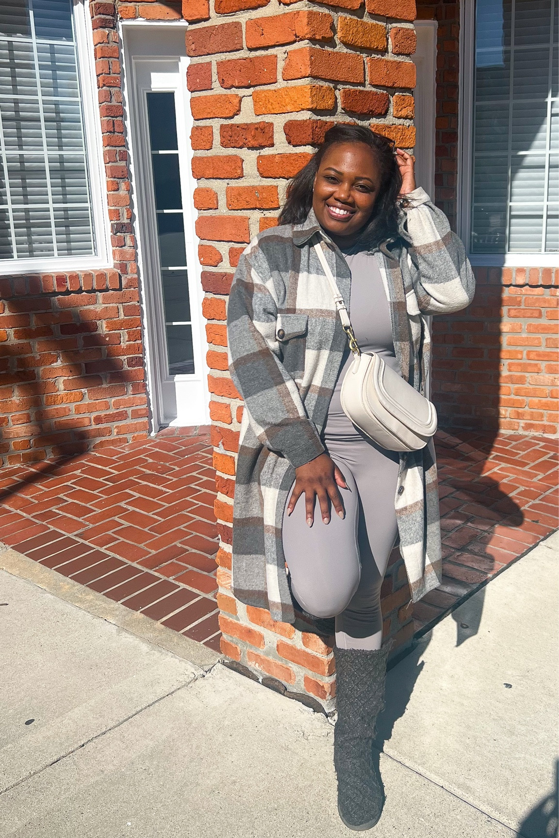 Cozy weekend vibes in full effect! 🍂✨ This light gray two-piece set from the TikTok shop is giving me all the fall feels—perfect for layering and part of my Simpli Staci fall outfit formula. I paired it with my oversized gray, cream, and tan plaid shacket from Amazon, Ugg gray sweater boots, and a cream crossbody bag from Zara that I picked up in Toronto.

Click the shopping cart to grab this set (it’s so good I got it in 4 other colors!) and check out my showcase for the designer shades. Comment below which color I should get next! My little touch of luxe? Designer earrings and sunglasses to elevate the look. 🍁✨

Everything is linked in my bio! #FallOutfitInspo #LuxeForLess #SimpliStaciStyle

#FallFashion #WeekendOutfit #LuxeForLess #TikTokShopFinds #SimpliStaciStyle #FallWardrobe #OOTD #CozyFallOutfit #PlaidShacket #TikTokFashion #FashionInspo

#LTKMidsize #LTKSeasonal #LTKFindsUnder50