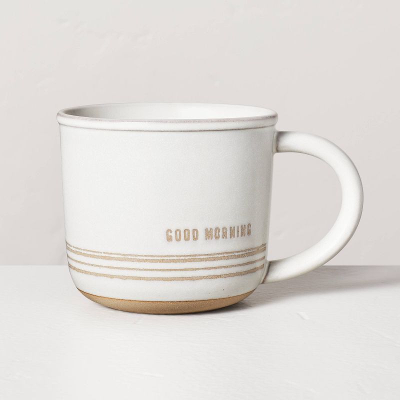 15oz Stoneware Good Morning & You've Got This Striped Mugs - Hearth & Hand™ with Magnolia | Target