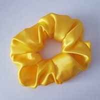 Disneys Belle inspired golden yellow satin handmade hair scrunchie | Etsy (US)