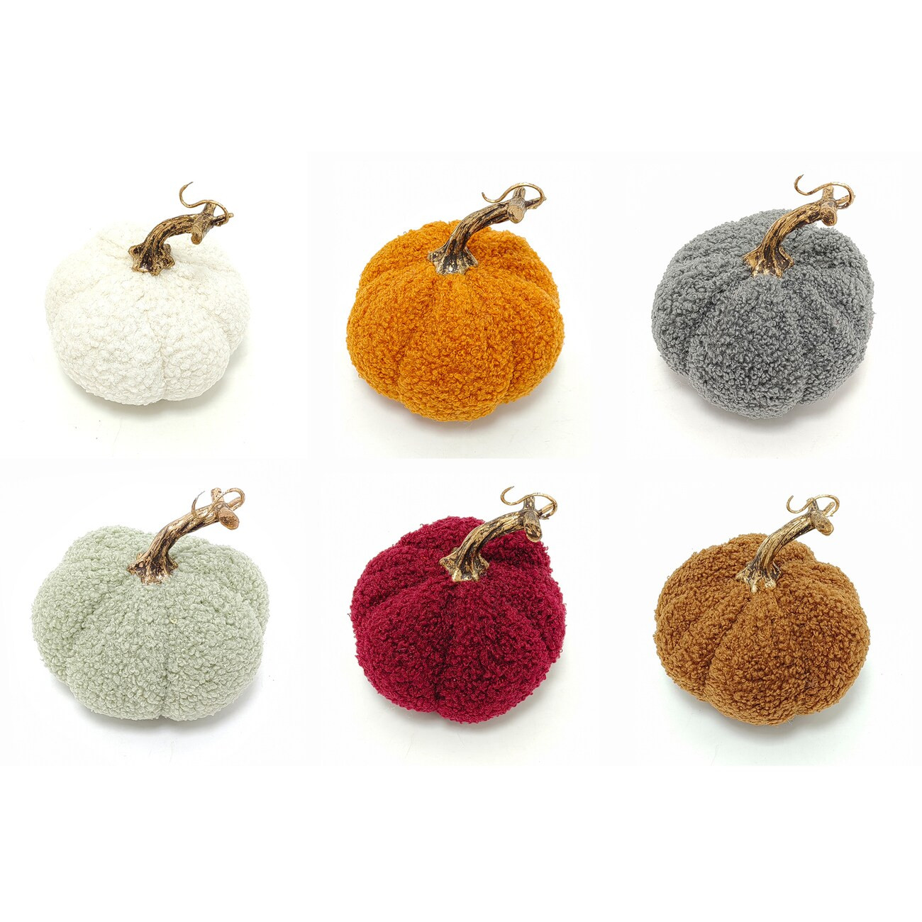 Fall Harvest Themed Sherpa Plush Pumpkin Decor, Assorted Colors. | DollarTree