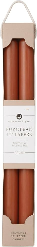 12" 2PK Premium Tapers, Terra Cotta | Amazon (US)