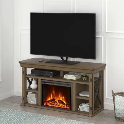 TV Stand for TVs up to 60" with Electric Fireplace Included | Wayfair North America