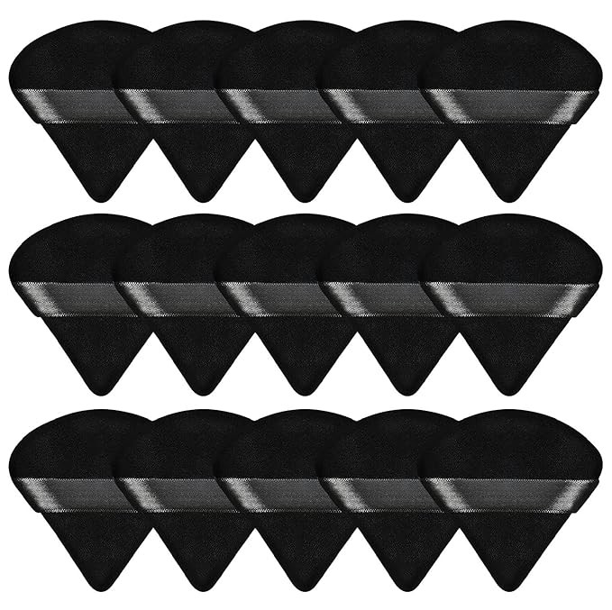 Pimoys 15 Pieces Powder Puff Triangle Makeup Sponge Setting Powder Puffs for Loose Powder Velour ... | Amazon (US)