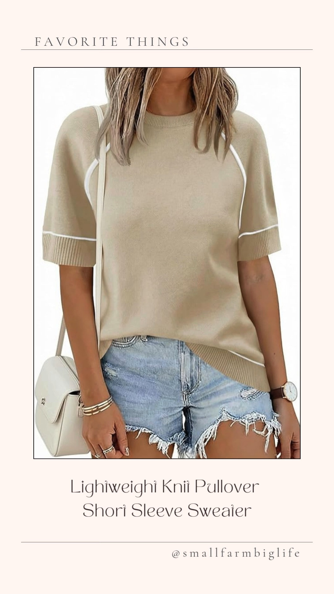 This one is staying in heavy rotation all spring 🤍✨

I got this short sleeve knit in a large and the fit is perfect! It's soft, lightweight, and so comfortable to wear. I’ve been pairing it with jeans and throwing my jean jacket over the top for an easy layered look on cool spring days (and even for summer evenings) 💙 

 #LTKgrwm #LTKootd #LTKOver40