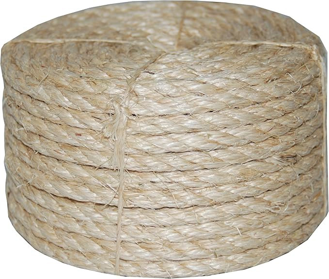 T.W Evans Cordage Co. 23-410 3/8-Inch by 100-Feet Twisted Sisal Rope,Tan,Onе Paсk | Amazon (US)
