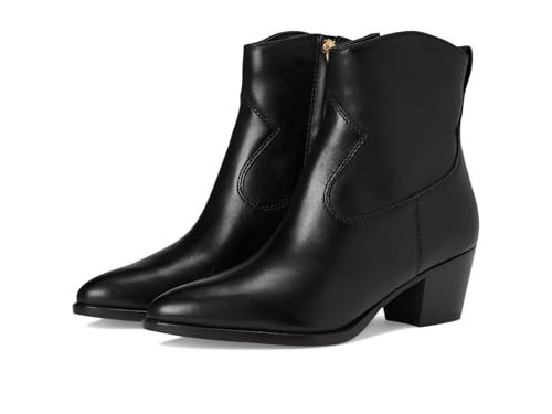 Lauren Ralph Lauren Women Harpher Burnished Leather Black 5 Medium | Amazon (US)