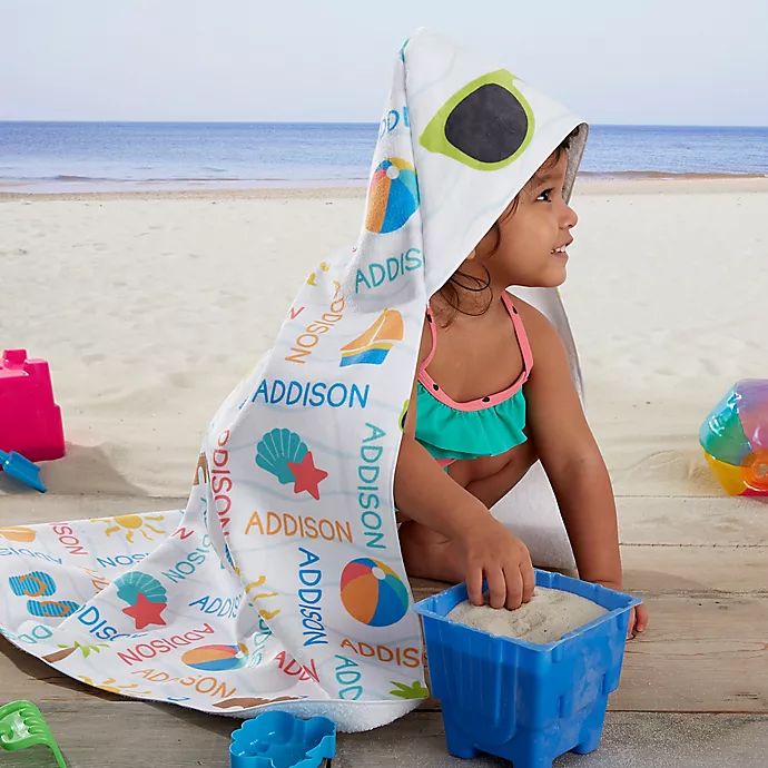 Beach Fun! Personalized Hooded Beach & Pool Towel | buybuy BABY | buybuy BABY