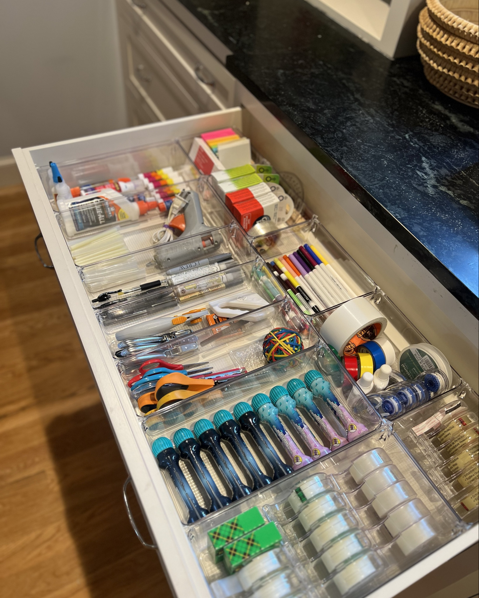 this weeks Saturday Product Spotlight is a Well Kept favorite! The “deep drawer organizers” from The Container Store are the perfect way to make any drawer or desk Well Kept! The organizers come in a variety of sizes to customize everyone’s space in minutes! say goodbye to junk drawers and say hello to organization!! 