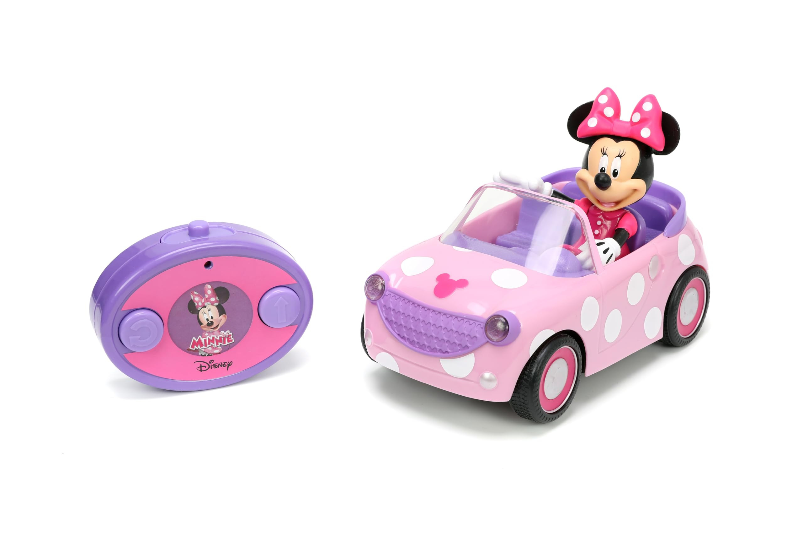 Disney Junior Minnie Mouse Roadster RC Car with Polka Dots, 27 MHz, Pink with White Polka Dots, S... | Amazon (US)