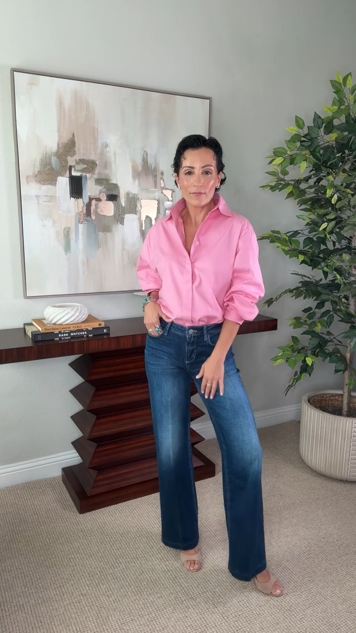 Wide leg pants can be one of the most flattering silhouettes when you style the proportions correctly.

For petites, the goal is not to avoid volume. It is about creating balance. I paired these tailored L’Agence wide leg pants with a feminine Reformation pink shirt to define the waist and create a longer, more balanced silhouette. The Dolce Vita shoes complete the look by adding a sleek finish and helping the pants fall beautifully.

When styling a wide leg pant, pay attention to the rise, where the waistband sits, and the length of the hem. Those small details make all the difference in how the outfit fits and feels.

Reformation shirt, L’Agence pants, Dolce Vita shoes, petite style tips, wide leg pants, how to style trousers, elegant outfit ideas, timeless wardrobe, elevated basics, capsule wardrobe, women over 50 style, Style with Eugenia

#LTKdayinmylife #LTKgrwm #LTKootd