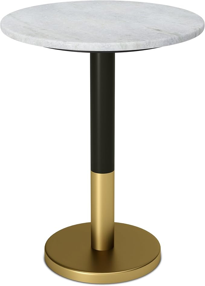 SIMPLIHOME Evans Side Table - 16 inch Wide Modern Metal Frame with White Marble Top in C-Shape De... | Amazon (US)
