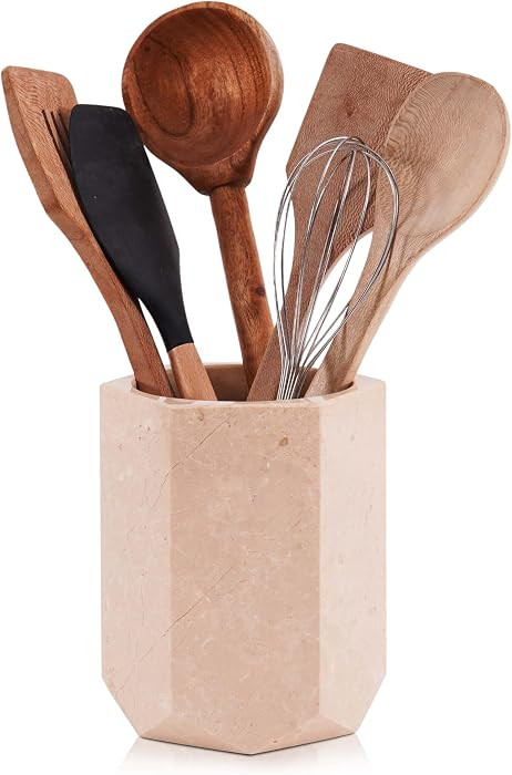 Radicaln Marble Utensil Holder 6.5" Inches Verona Handmade Spoon Holder for Kitchen Counter, Idea... | Amazon (CA)