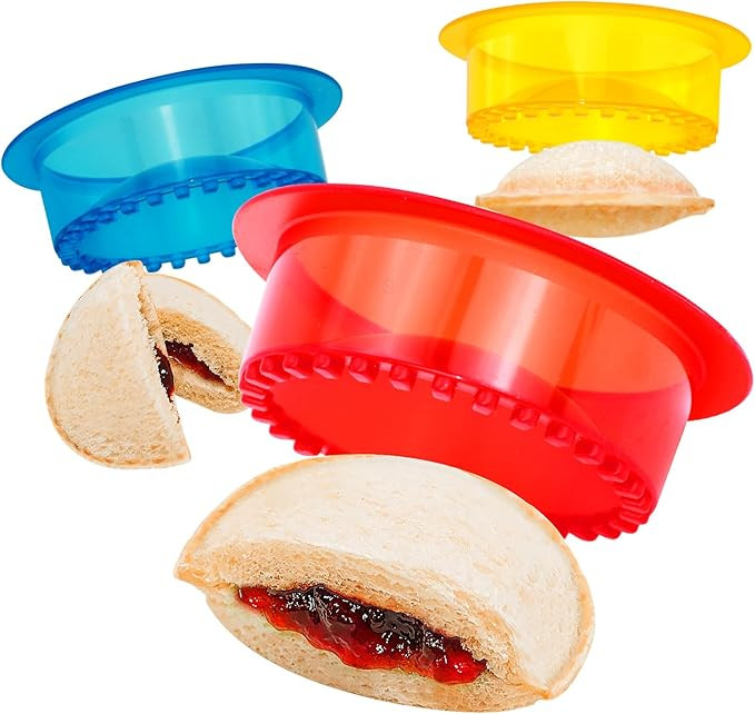HiYZ Sandwich Cutter and Sealer - 5 PCS Decruster Sandwich Maker - Peanut Butter and Jelly Crustl... | Amazon (US)