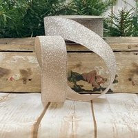 1.5"" X 10 Yard Wired Taupe Satin Frosted Glitter D.stevens Ribbon, D. Stevens 15-7098 | Etsy (US)