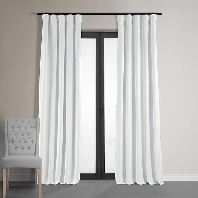 HPD Half Price Drapes Signature Blackout Velvet Curtains 120 Inches Long Heat & Full Light Blocki... | Amazon (US)