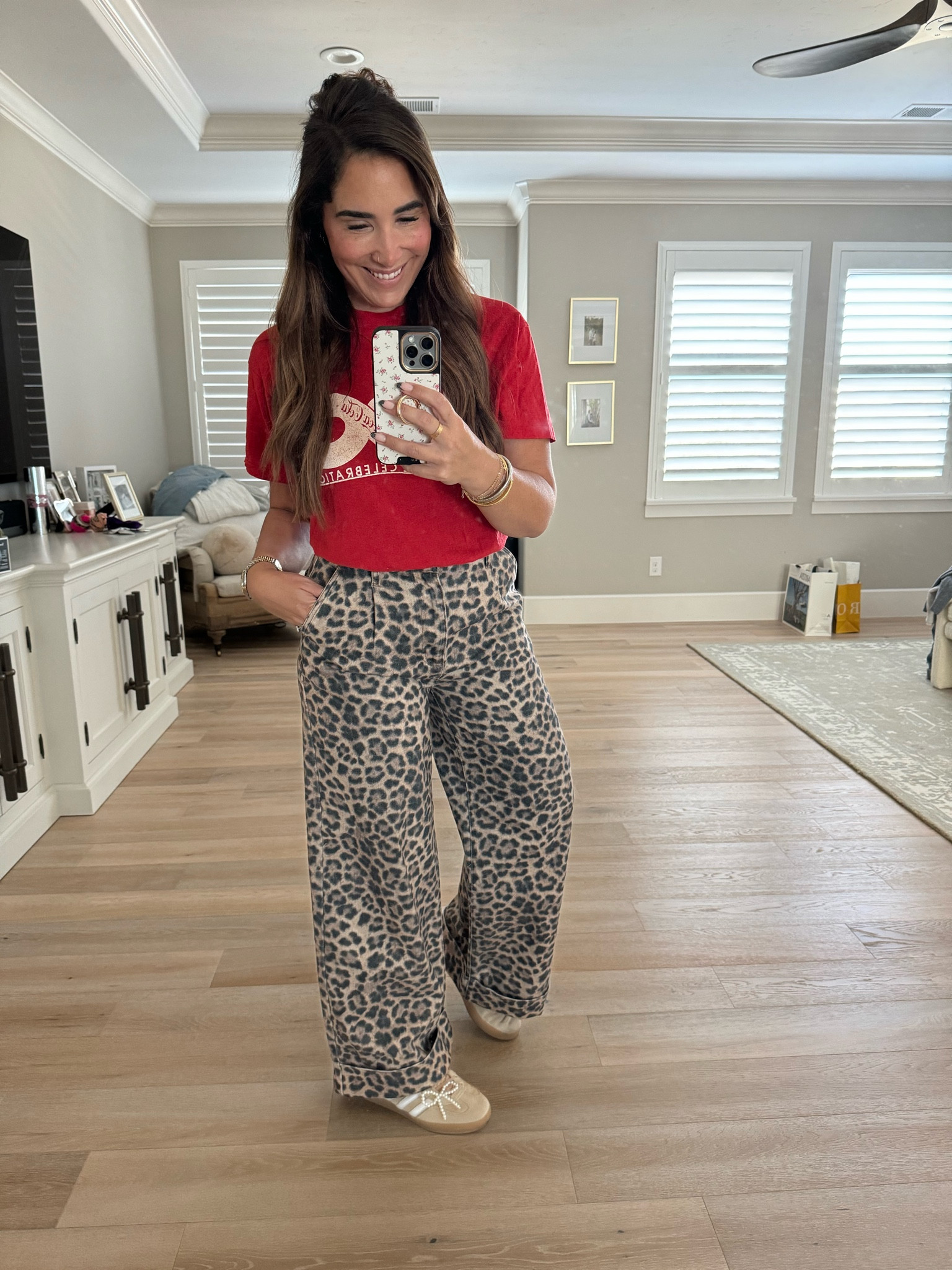 Casual date night 🐆 these pants are so fun, size down one 🖤

#LTKStyleTip #LTKSeasonal #LTKFindsUnder100