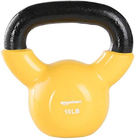 Amazon Basics Vinyl Coated Cast Iron Kettlebell Weight | Amazon (US)