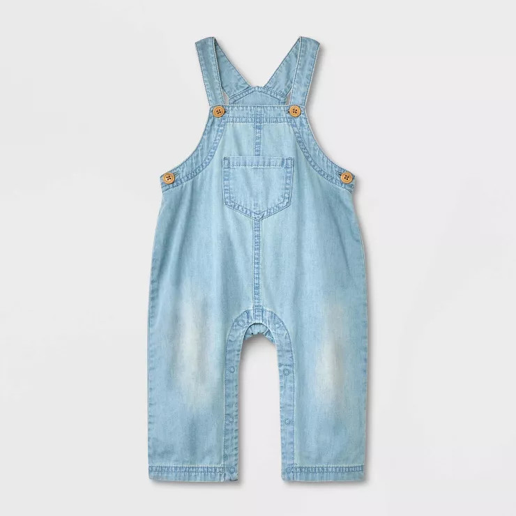 Baby Denim Overalls - Cat & Jack™ Light Blue | Target