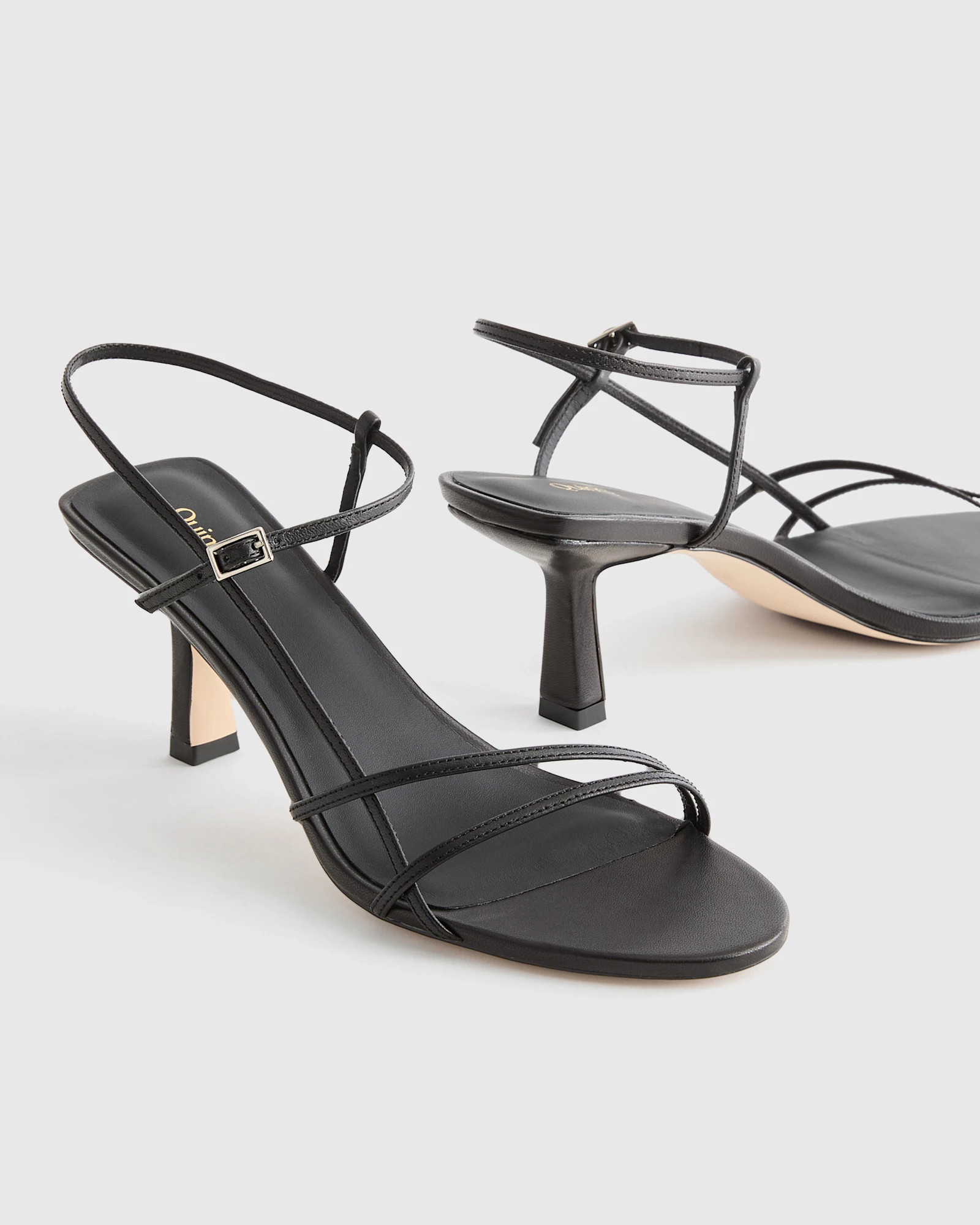 Italian Leather 70mm Strappy Heel | Quince