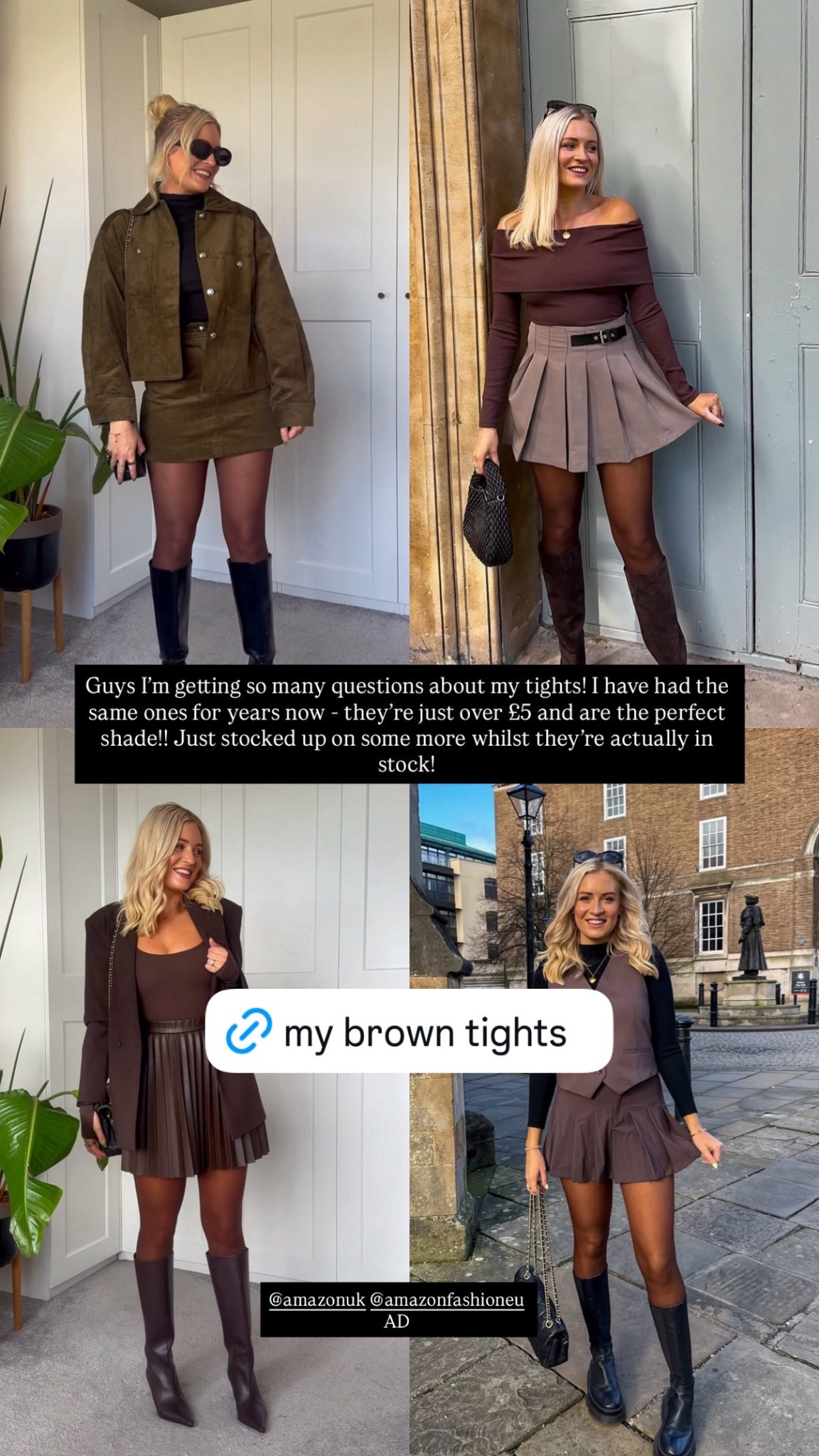 The brown tights I always wear - they’re just over £5!! 

Amazon, Amazon fashion finds, Amazon finds ad 