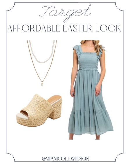 Affordable Target outfit for Easter or Spring! Spring dress, Easter dresses, full outfit, target outfit, target dresses preppy outfit, coastal granddaughter, Grandmillennial outfit

#LTKunder50 #LTKSeasonal #LTKFind