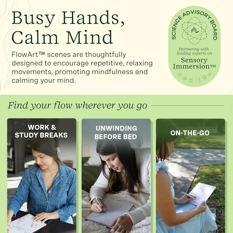 Lifelines FlowArt Dot-by-Letter Activity Pad, Guided Dot Art Meditations with 4 Double-Sided Mark... | Walmart (US)