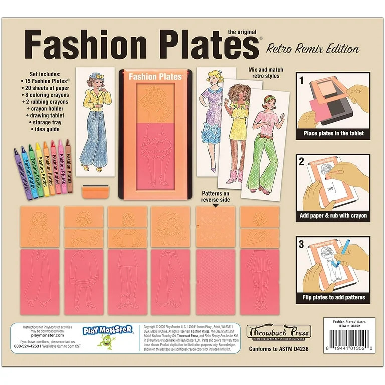 Fashion Plates — Retro Remix Edition — Mix-and-Match Drawing Set — Make 100s of Fabulous Fa... | Walmart (US)