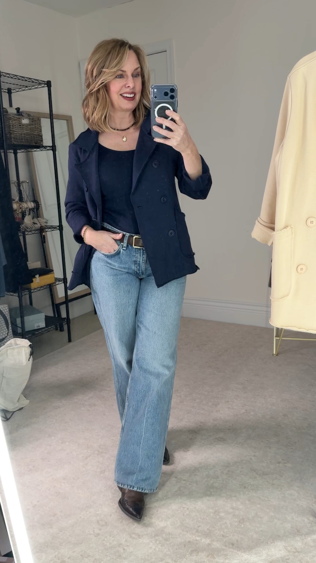 OOTD-polished casual for shopping with a client. This looks and feels so close to a high-end version from another designer that’s $348, but this one is just over $50...

#LTKOver40 #LTKootd #LTKdayinmylife