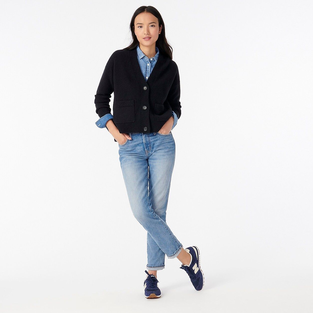 Cropped cardigan sweater in supersoft yarn | J.Crew US